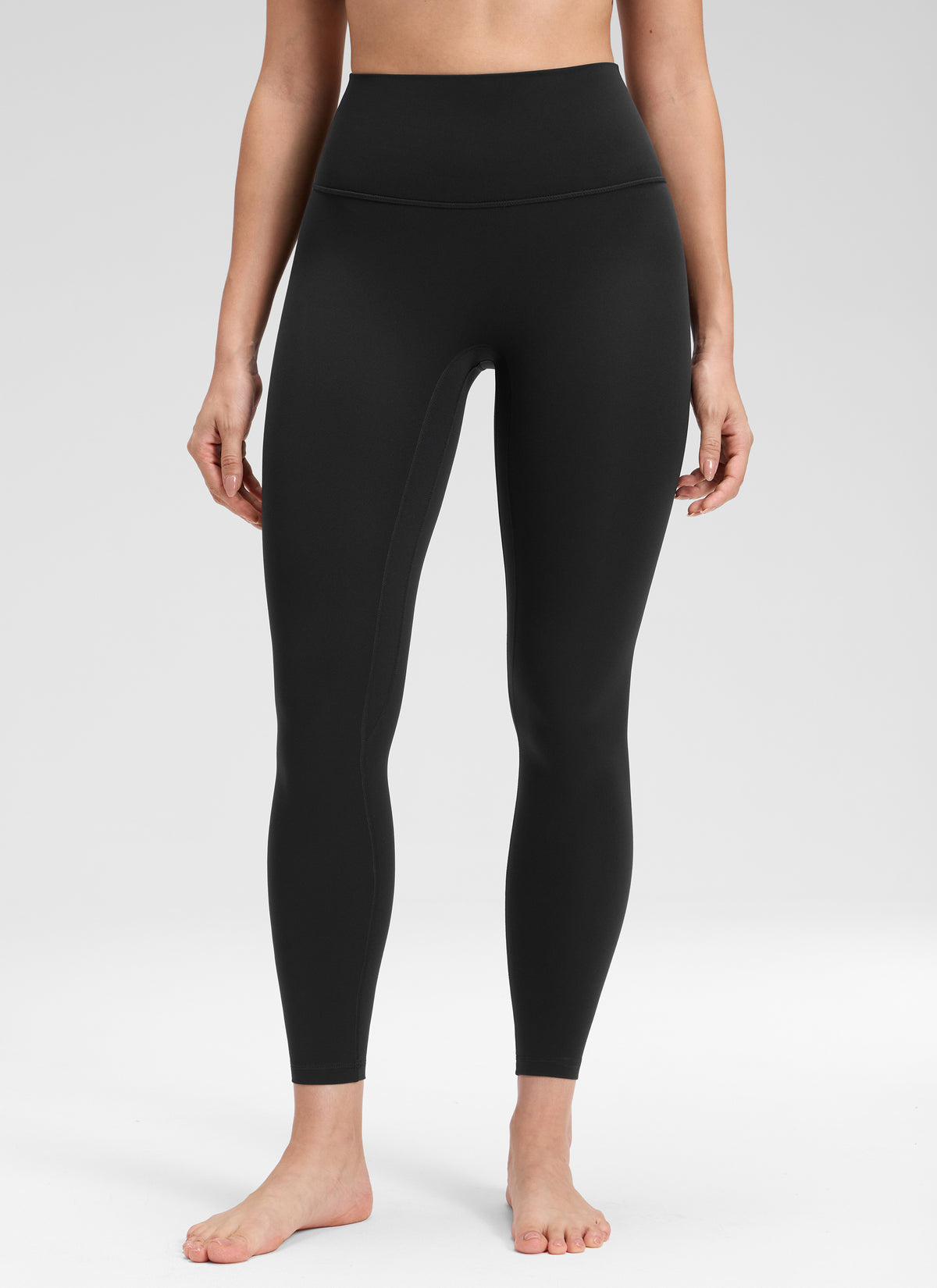 CRZ YOGA Women's Butterluxe Yoga High Rise No Front Seam Legging 25'' Black @model_info:Bruna