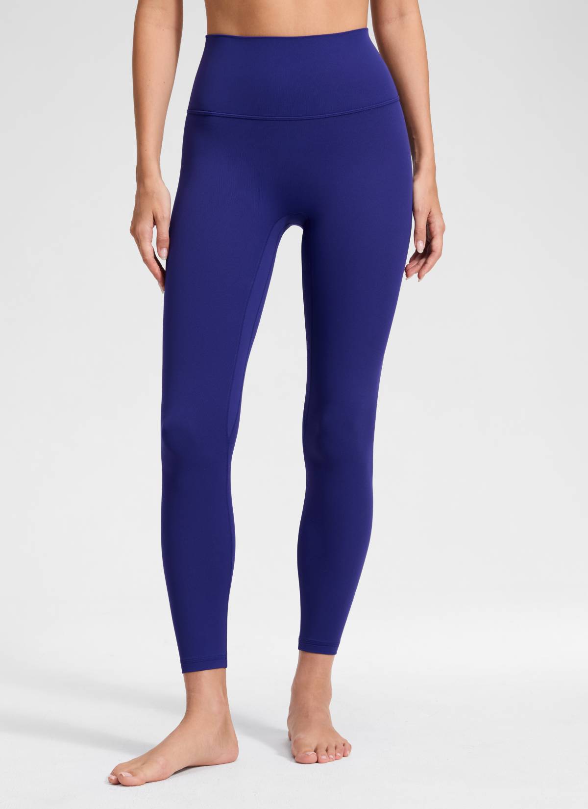 CRZ YOGA Women's Butterluxe Yoga High Rise No Front Seam Legging 25'' Larkspur Blue @model_info:Anna