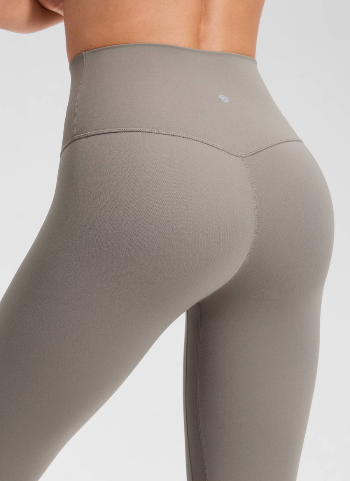 CRZ YOGA Women's Butterluxe Yoga High Rise No Front Seam Legging 25'' Warm Ash Grey @model_info:Anna