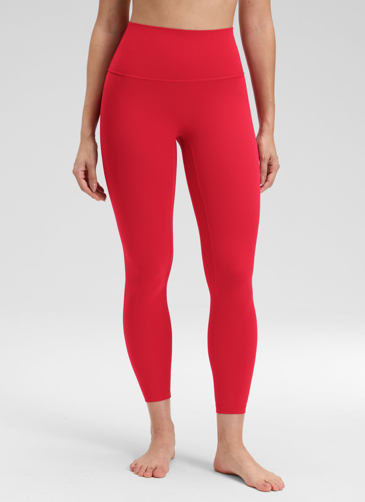 CRZ YOGA Women's Butterluxe Yoga High Rise No Front Seam Legging 25'' Lipstick Red @model_info:Bruna