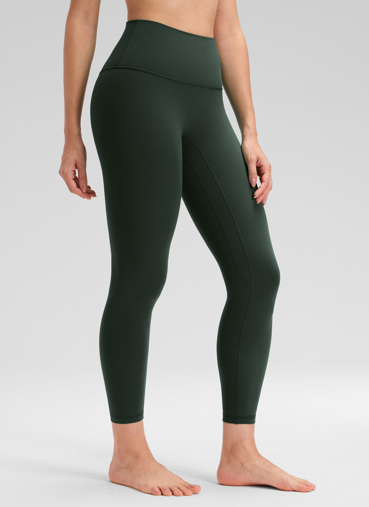 CRZ YOGA Women's Butterluxe Yoga High Rise No Front Seam Legging 25'' Legend Green @model_info:Bruna