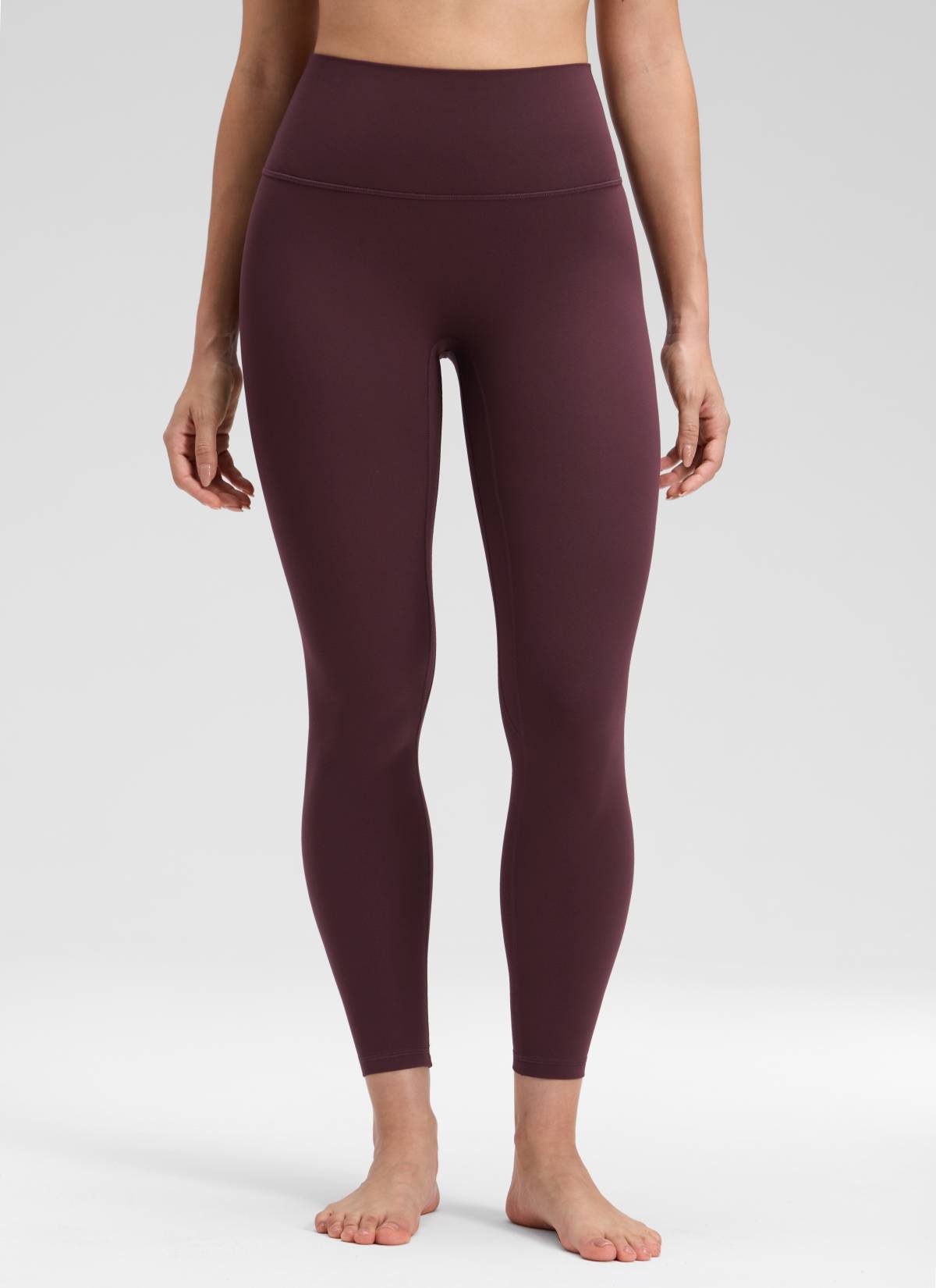 CRZ YOGA Women's Butterluxe Yoga High Rise No Front Seam Legging 25'' Ripe Plum @model_info:Bruna