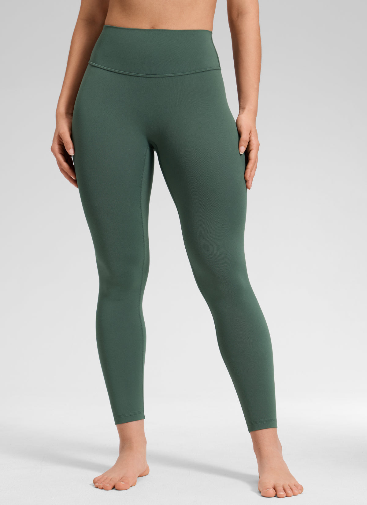 CRZ YOGA Softretch Secretsculpt™ Minor High Rise Front Seam Legging Dark Forest Green @model_info:Mavi