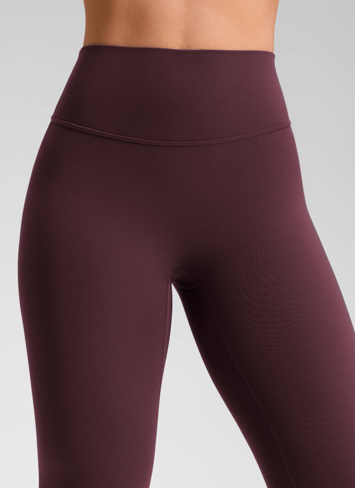 CRZ YOGA Softretch Secretsculpt™ Minor High Rise Front Seam Legging Ripe Plum @model_info:Mariana