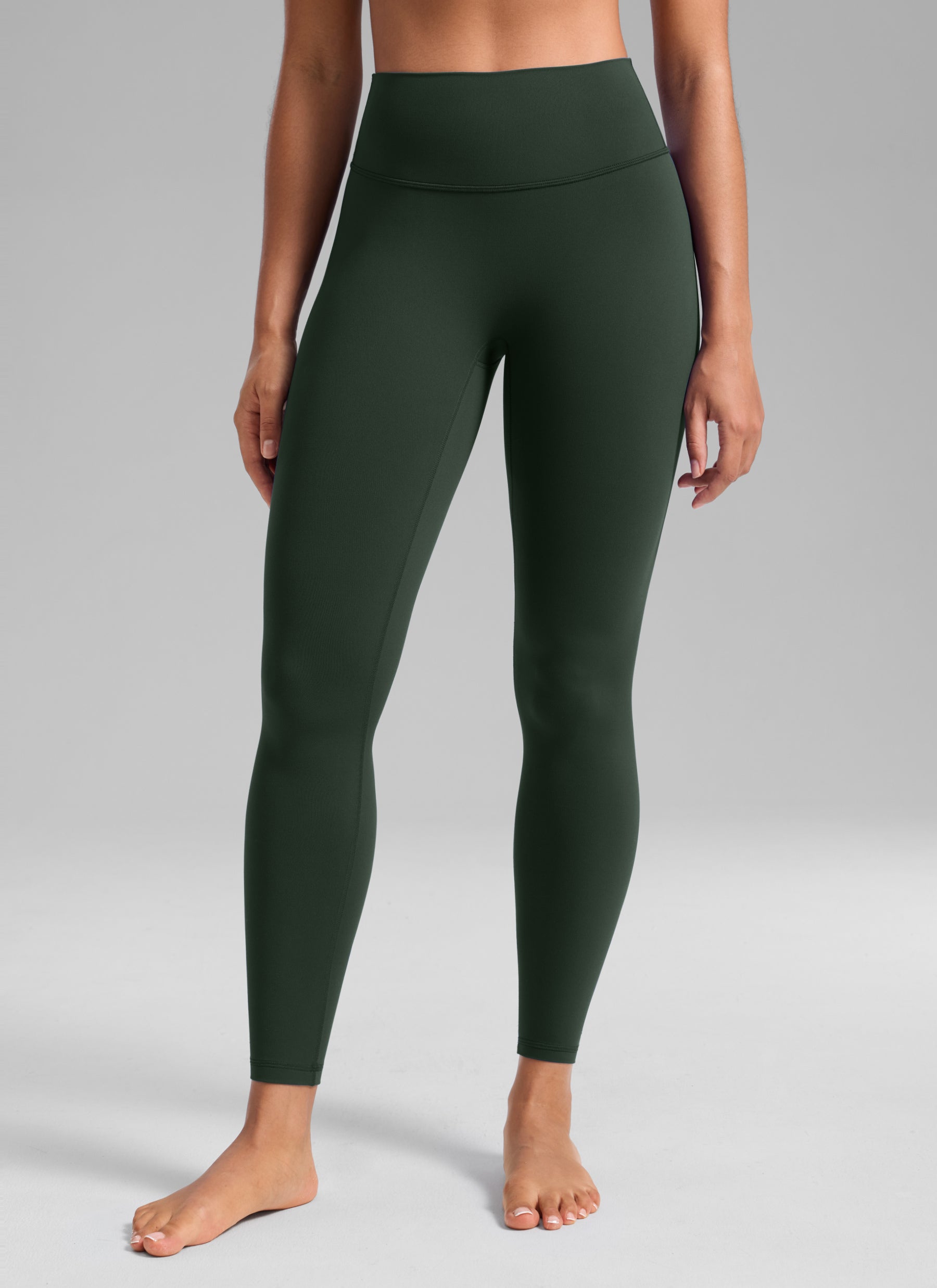 CRZ YOGA Softretch Secretsculpt™ Minor High Rise Front Seam Legging Legend Green @model_info:F