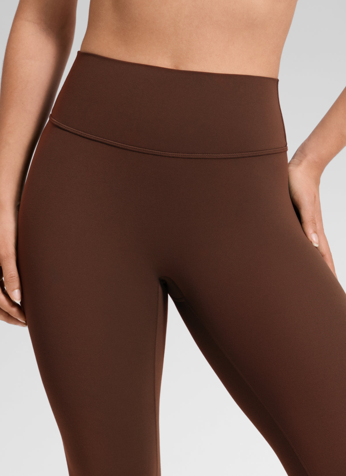 CRZ YOGA Softretch Secretsculpt™ Minor High Rise Front Seam Legging Lava Brown @model_info:Mavi