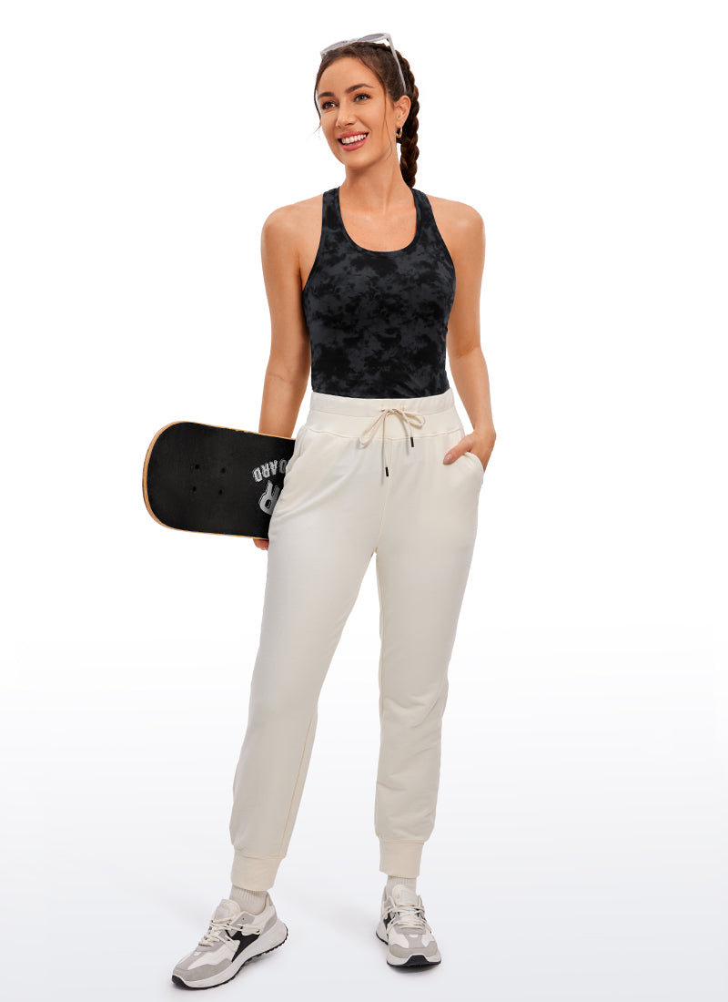 CRZ YOGA Women's Yoga Slim Fit Tops Butterluxe Tank Racerback Tie Dye Smoke Ink @model_info:D