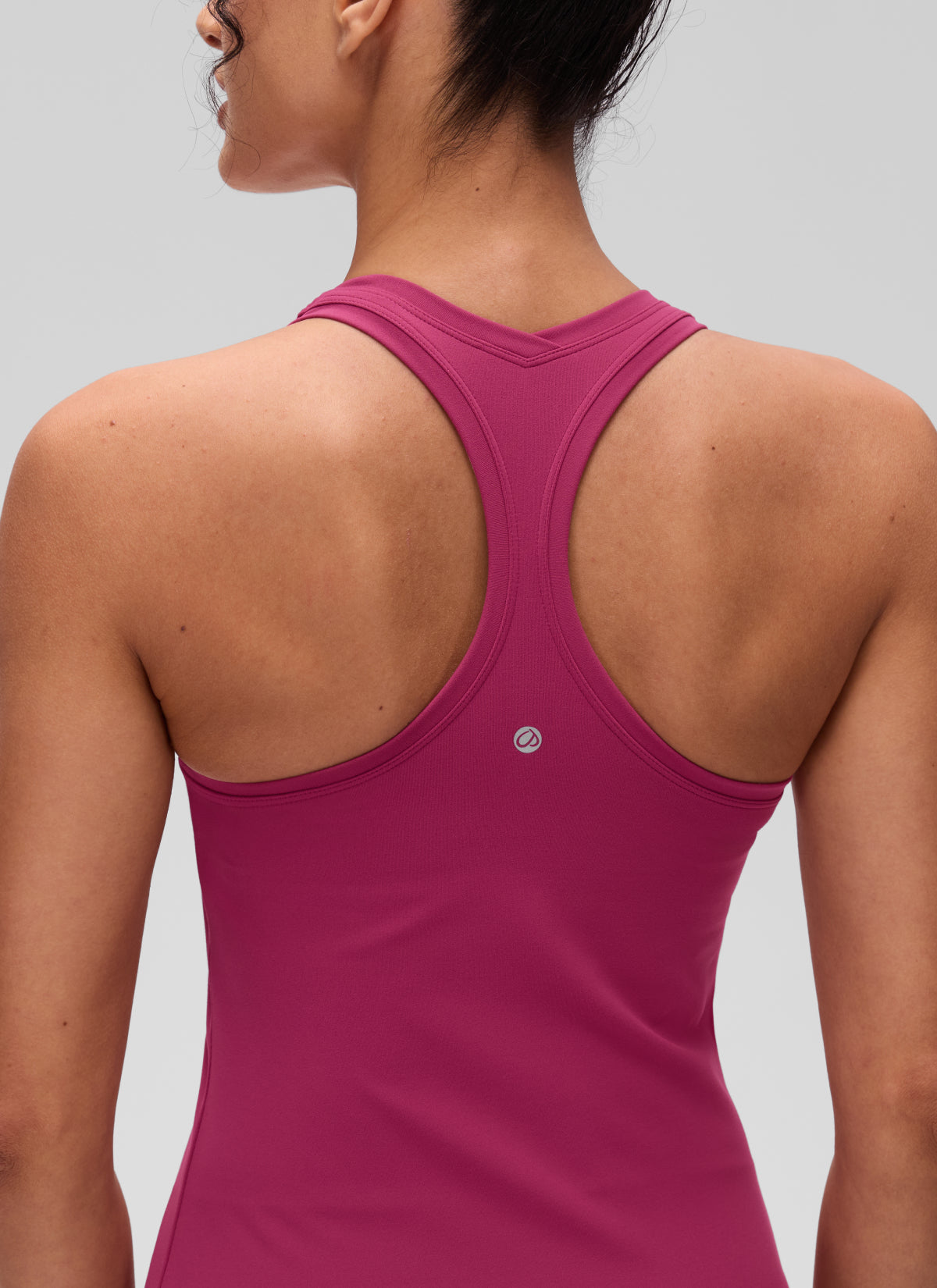 CRZ YOGA Women's Yoga Tight Fit Butterluxe Crewneck Tank Top Racerback Washed Mauve