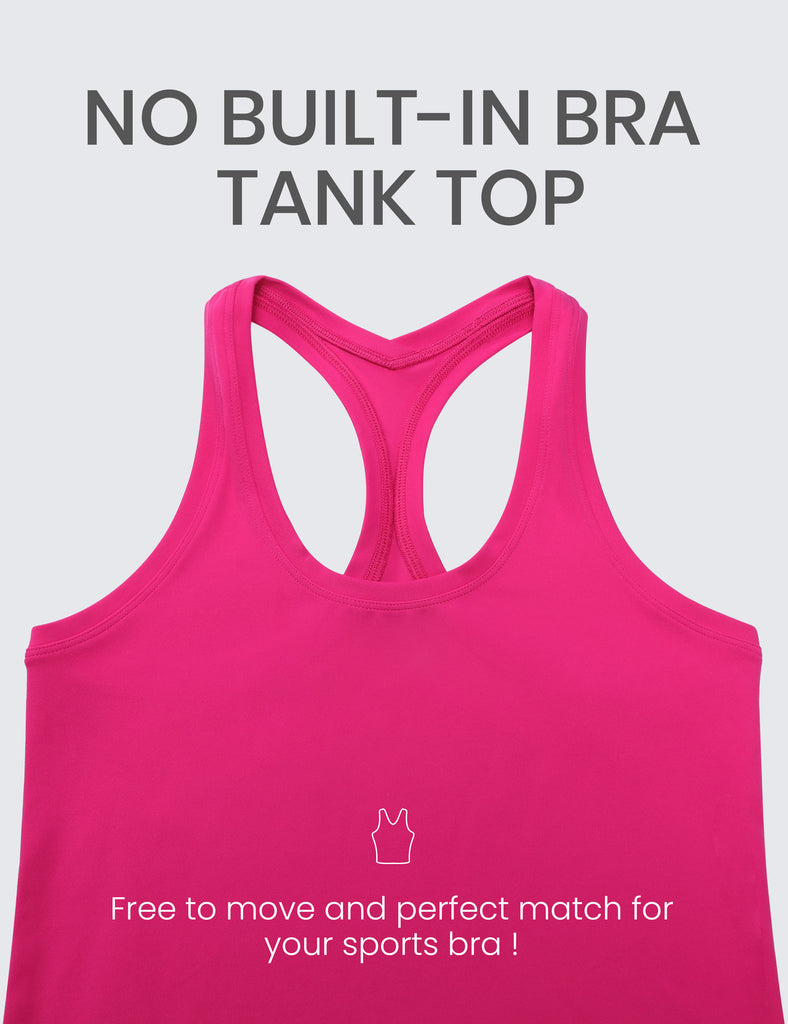 CRZ YOGA Women's Yoga Tight Fit Butterluxe Crewneck Tank Top Racerback Granita Pink