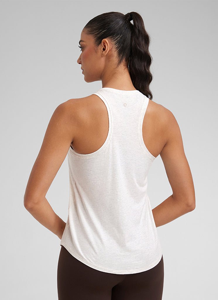 CRZ YOGA Women's Yoga Loose Fit Tops Pima Cotton Tank Racerback Jade Grey