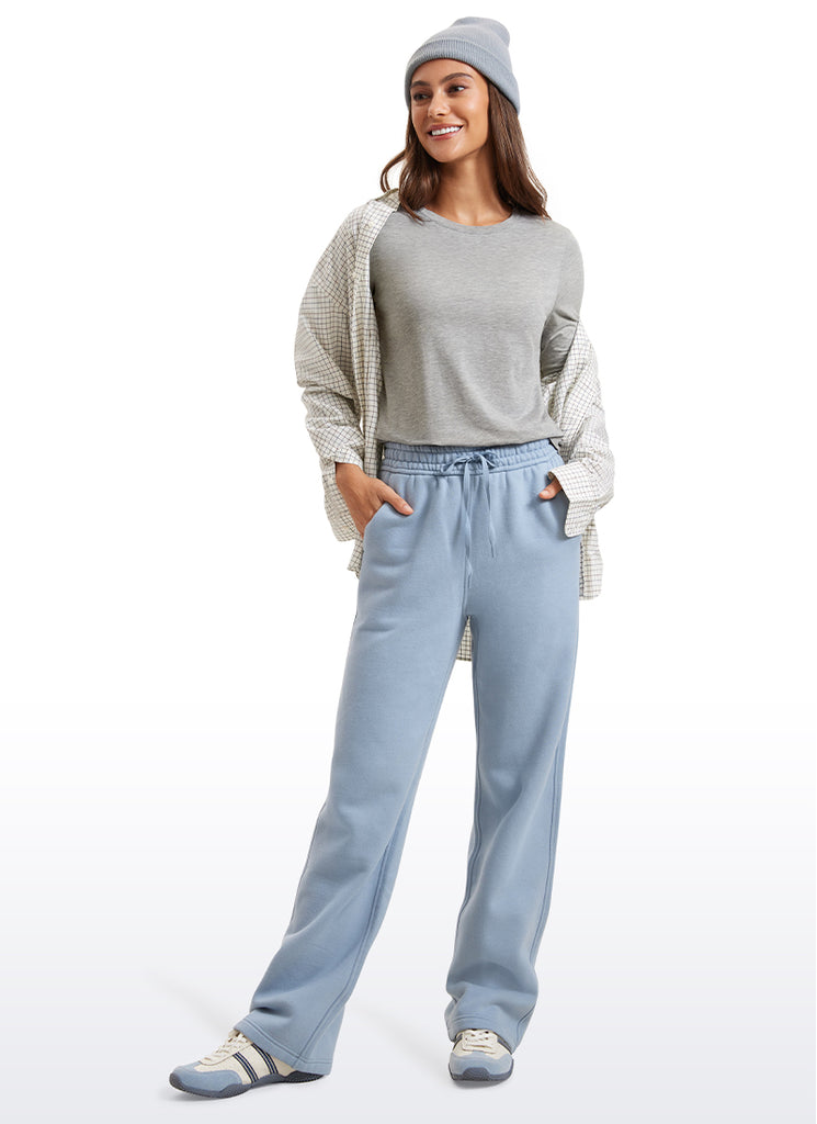 CRZ YOGA Women's Yoga Classic Fit Tops Pima Cotton Workout Long Sleeve Heathered Medium Grey