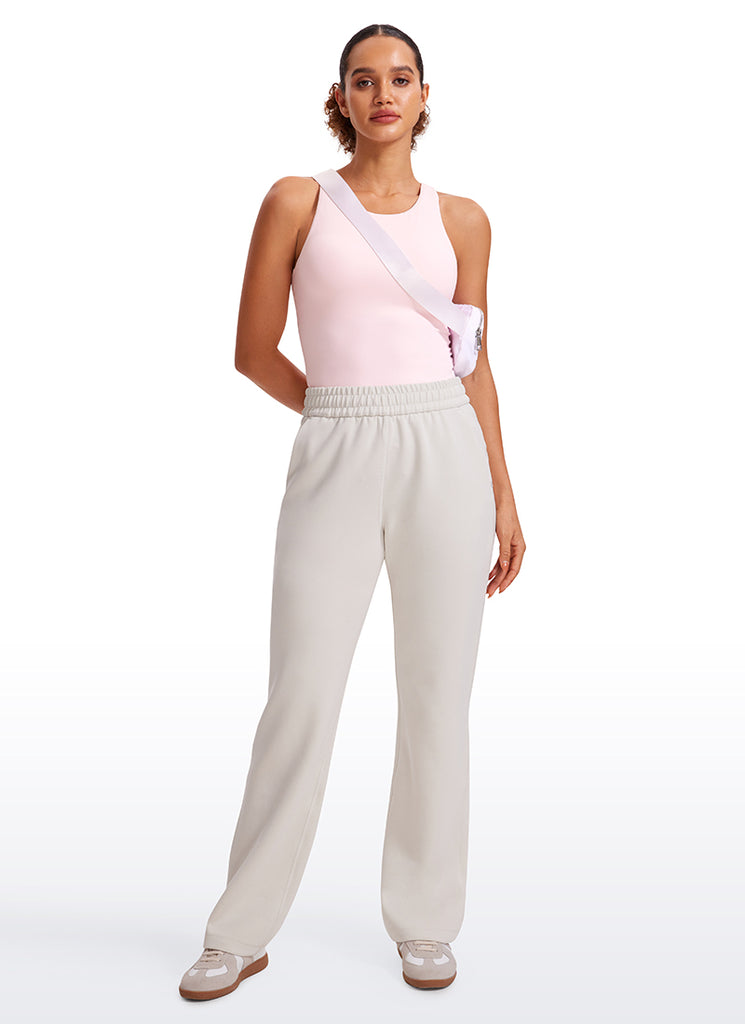 CRZ YOGA Women's Yoga Slim Fit Top Butterluxe Tank Racerback High Neck Strawberry Pink