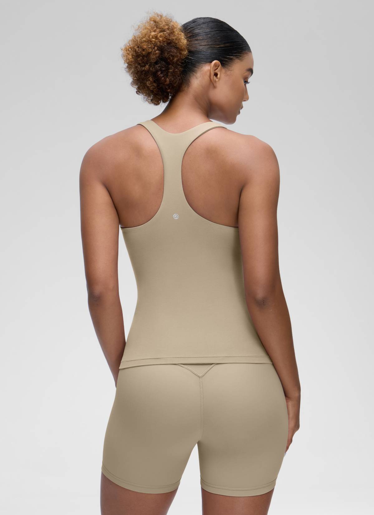 CRZ YOGA Women's Yoga Tight Fit Tops Butterluxe Built-in Bra Tank Oak