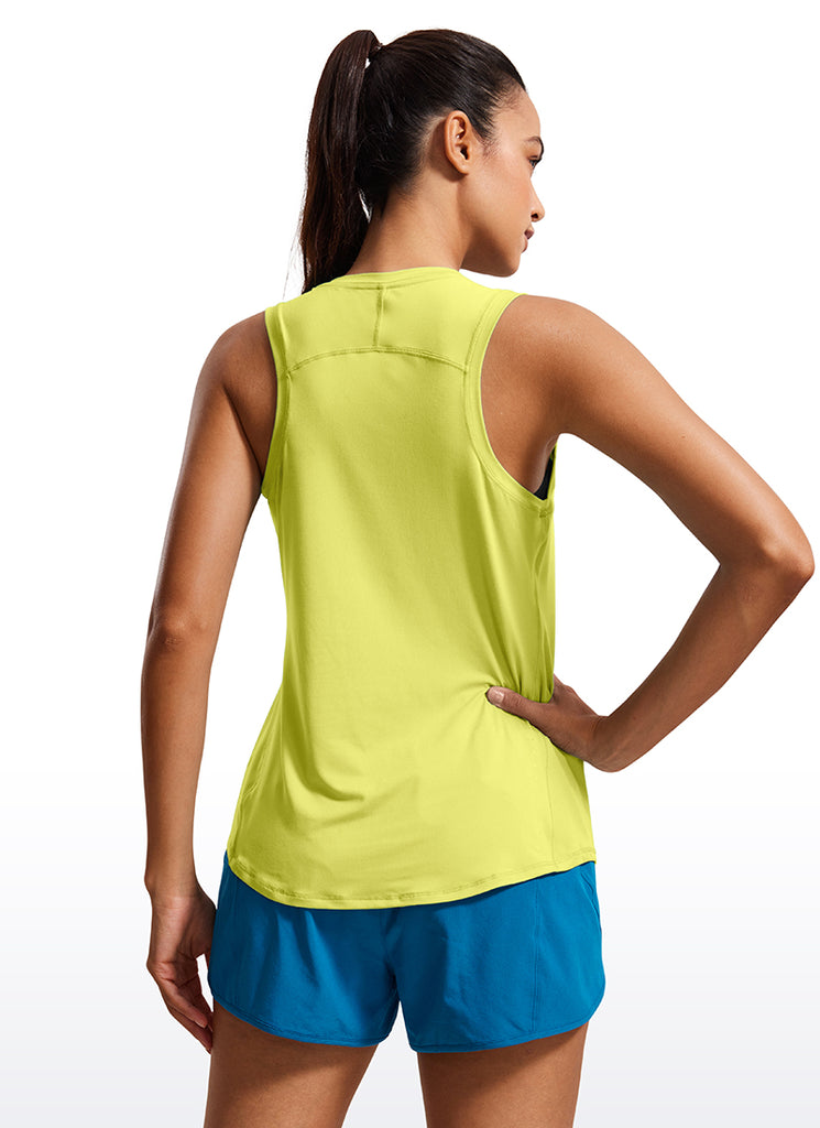 CRZ YOGA Women's Running Relaxed Fit Ultralight Tank Top Racerback True Navy