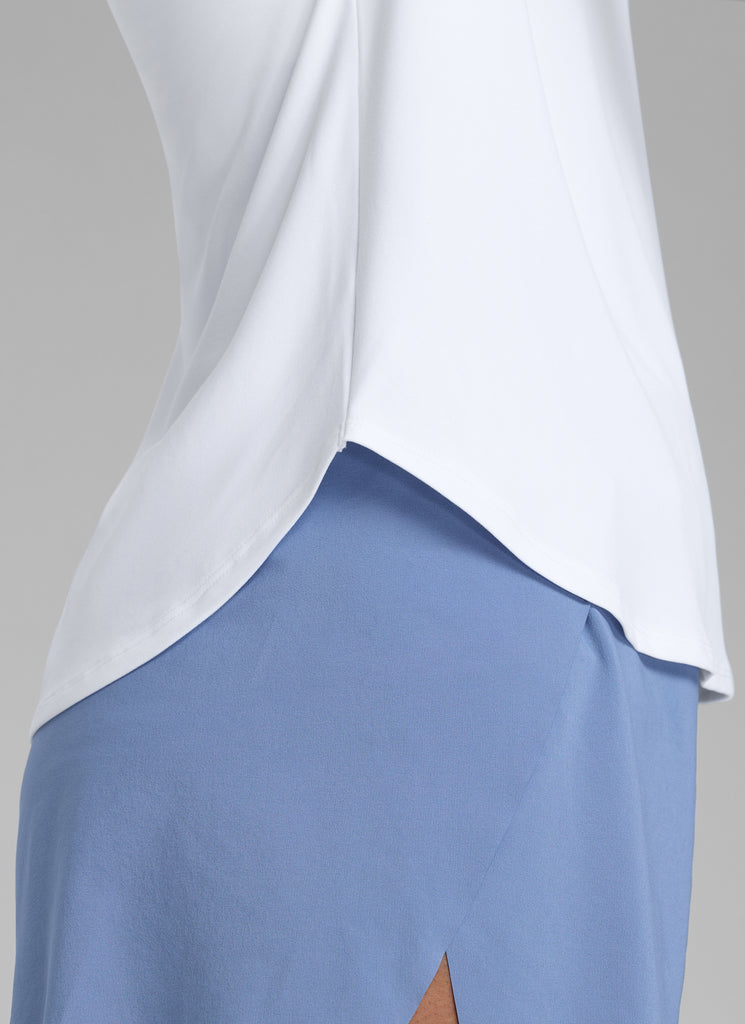 CRZ YOGA Women's Workout Lightweight Crewneck Short Sleeves Side Slit Pink Peony