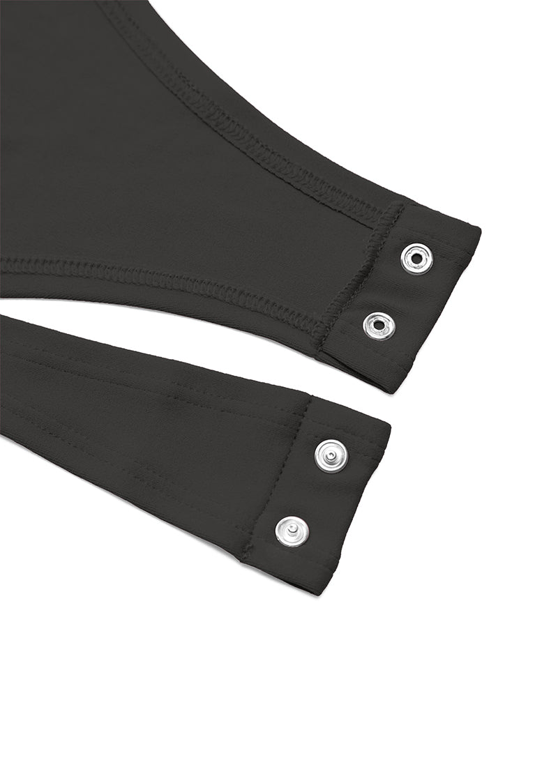 CRZ YOGA Women's Yoga Tight Fit Crew Neck Long Sleeves Bodysuits Black @model_info:NEW
