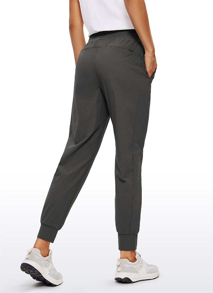 CRZ YOGA Women's Hiking Casual Relaxed Fit Ripstop Jogger Pockets 28'' Mountain Green