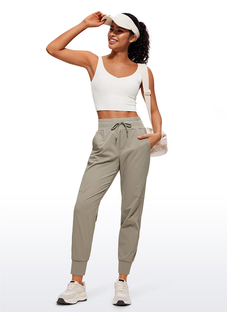 CRZ YOGA Women's Hiking Casual Relaxed Fit Ripstop Jogger Pockets 28'' Cliff Ash