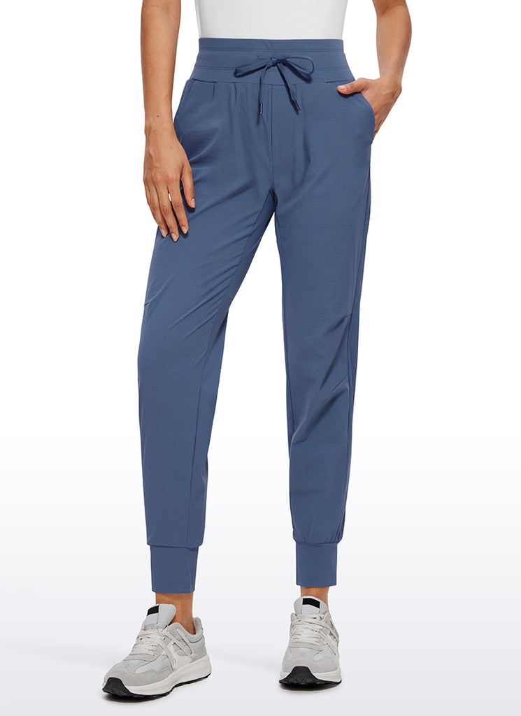 CRZ YOGA Women's Hiking Casual Relaxed Fit Ripstop Jogger Pockets 28'' Mountain Green