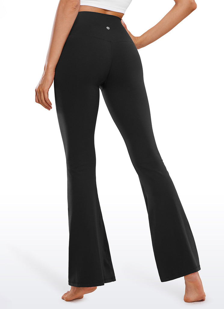 CRZ YOGA Women Butterluxe V Crossover High Waist Flare Leggings 31" Hot Fudge Brown