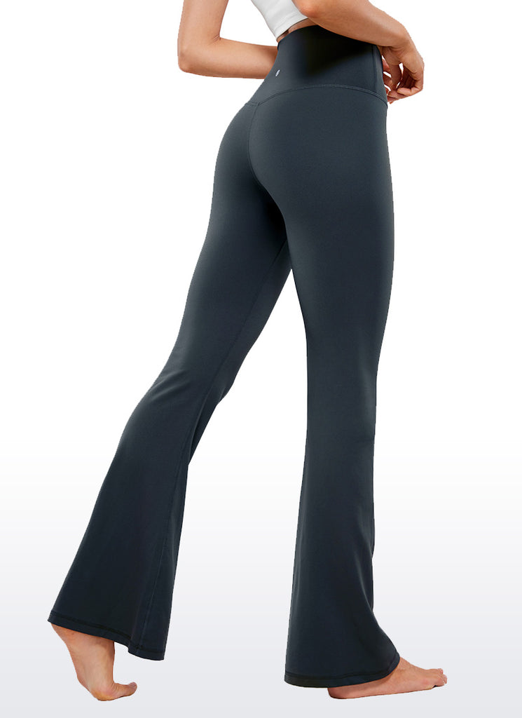 CRZ YOGA Women Butterluxe V Crossover High Waist Flare Leggings 31" True Navy