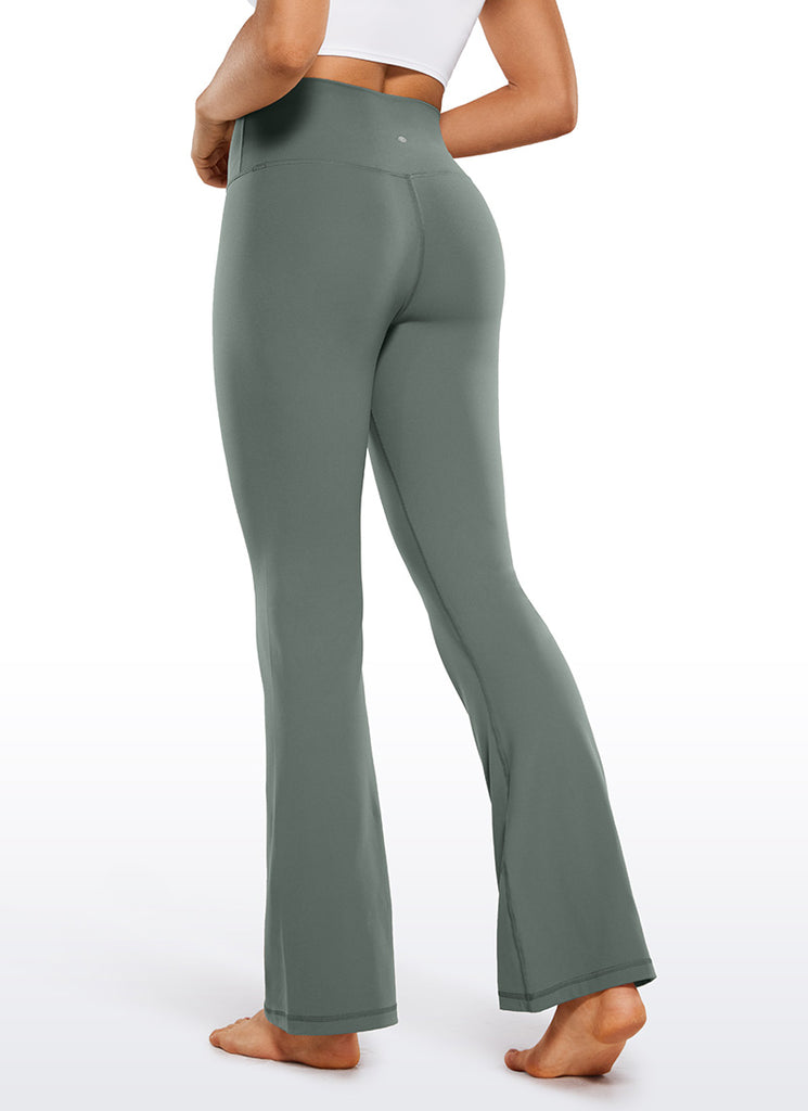 CRZ YOGA Women Butterluxe V Crossover High Waist Flare Leggings 31" True Navy