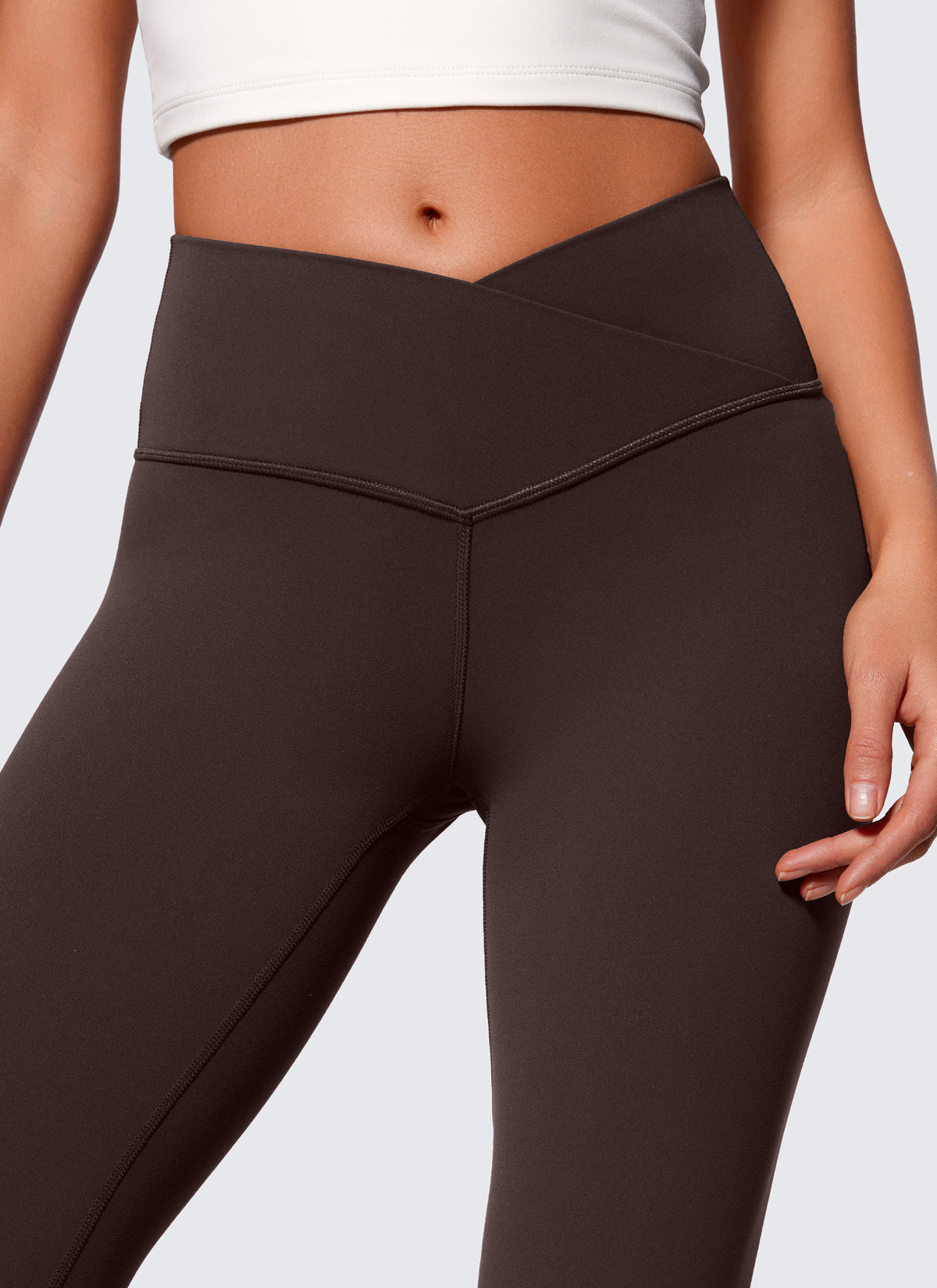 CRZ YOGA Women Butterluxe V Crossover High Waist Flare Leggings 29