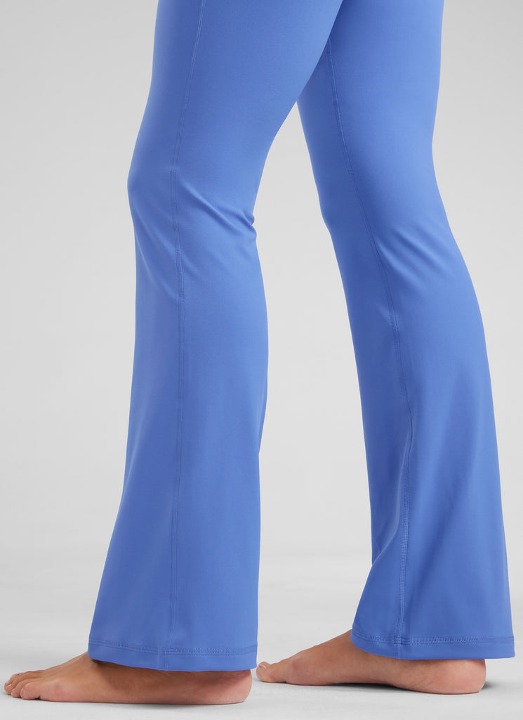 Butterluxe High Waist Flare Wide Leg Bootcut Pockets Leggings 31" Olive Green