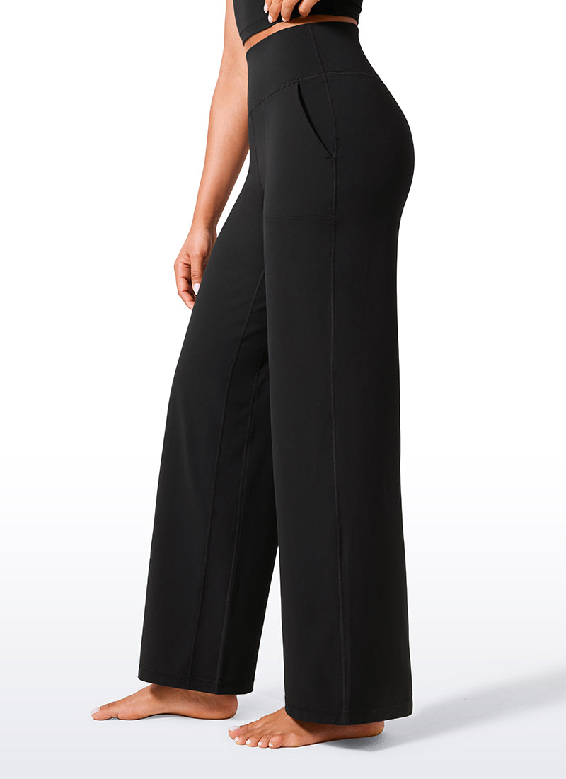 Butterlift High Waisted Wide Leg Pants with Pockets 31