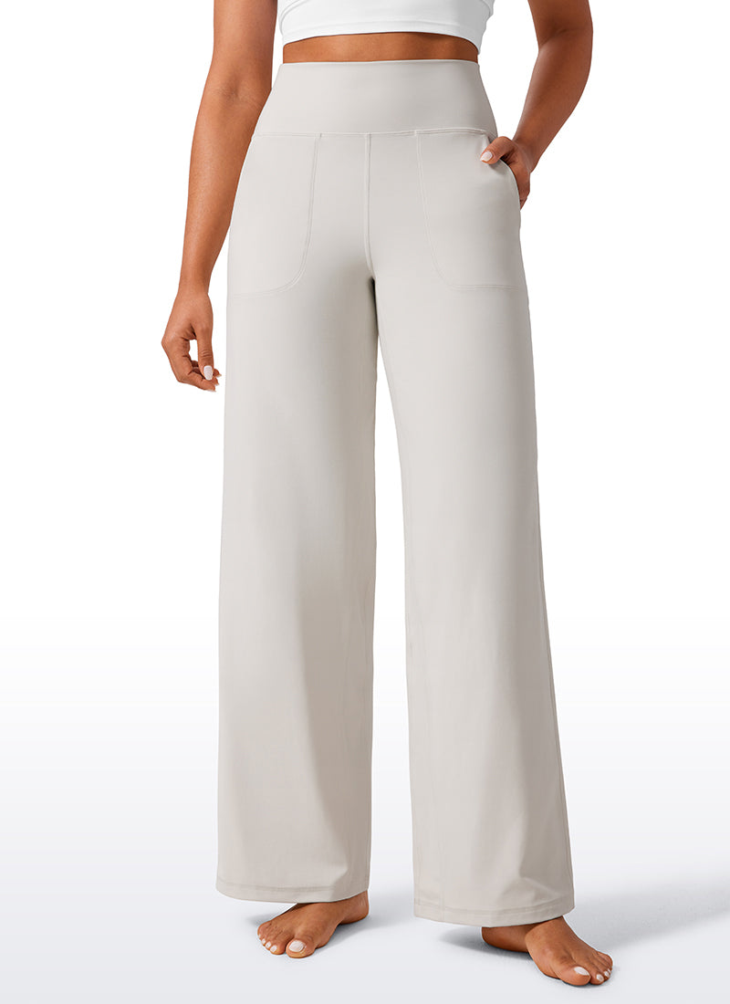 Butterlift High Waisted Wide Leg Pants with Pockets 31