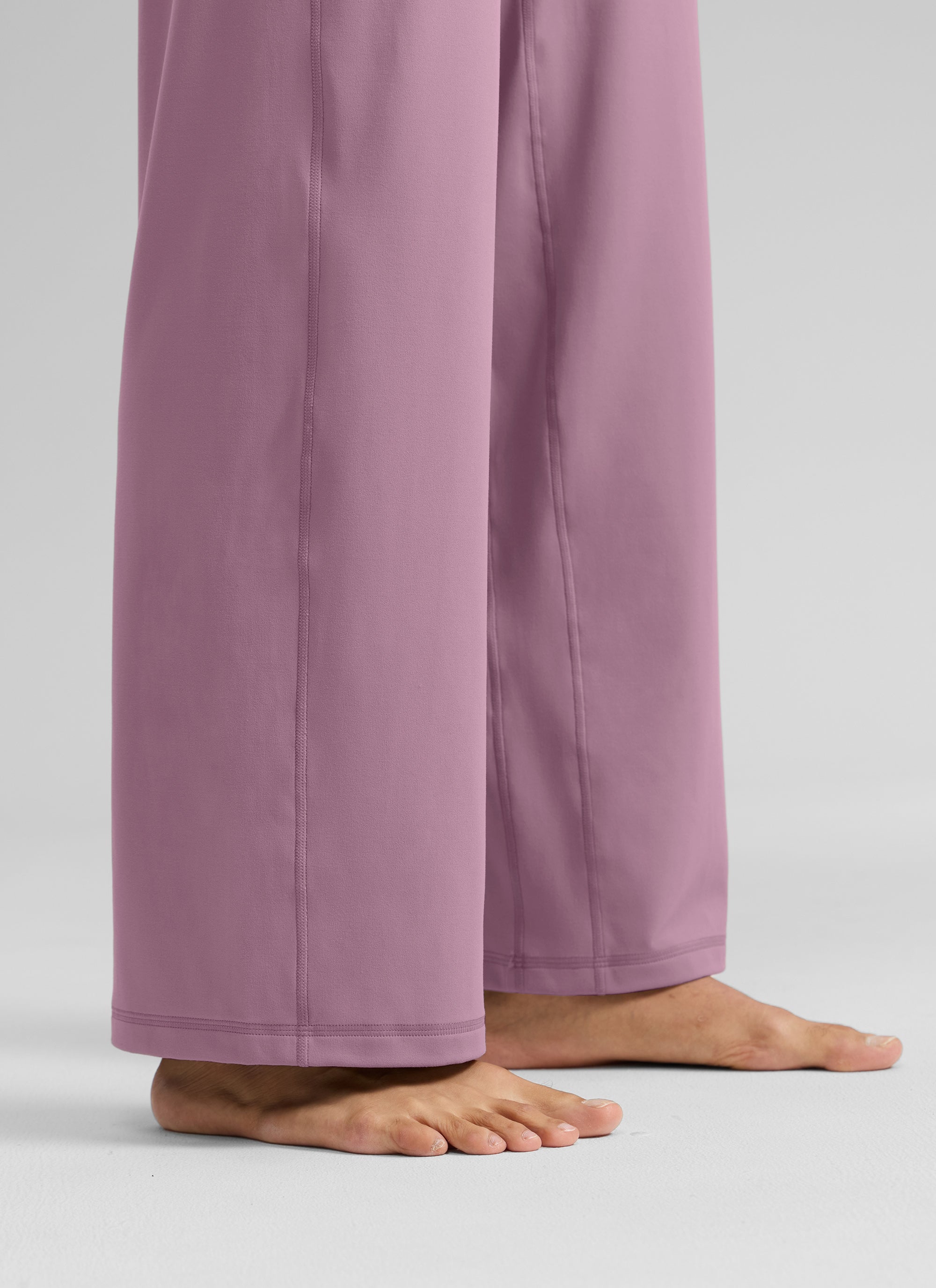 CRZ YOGA Women's Butterlift High Waisted Wide Leg Pants with Pockets Light Lavender @model_info:Dany