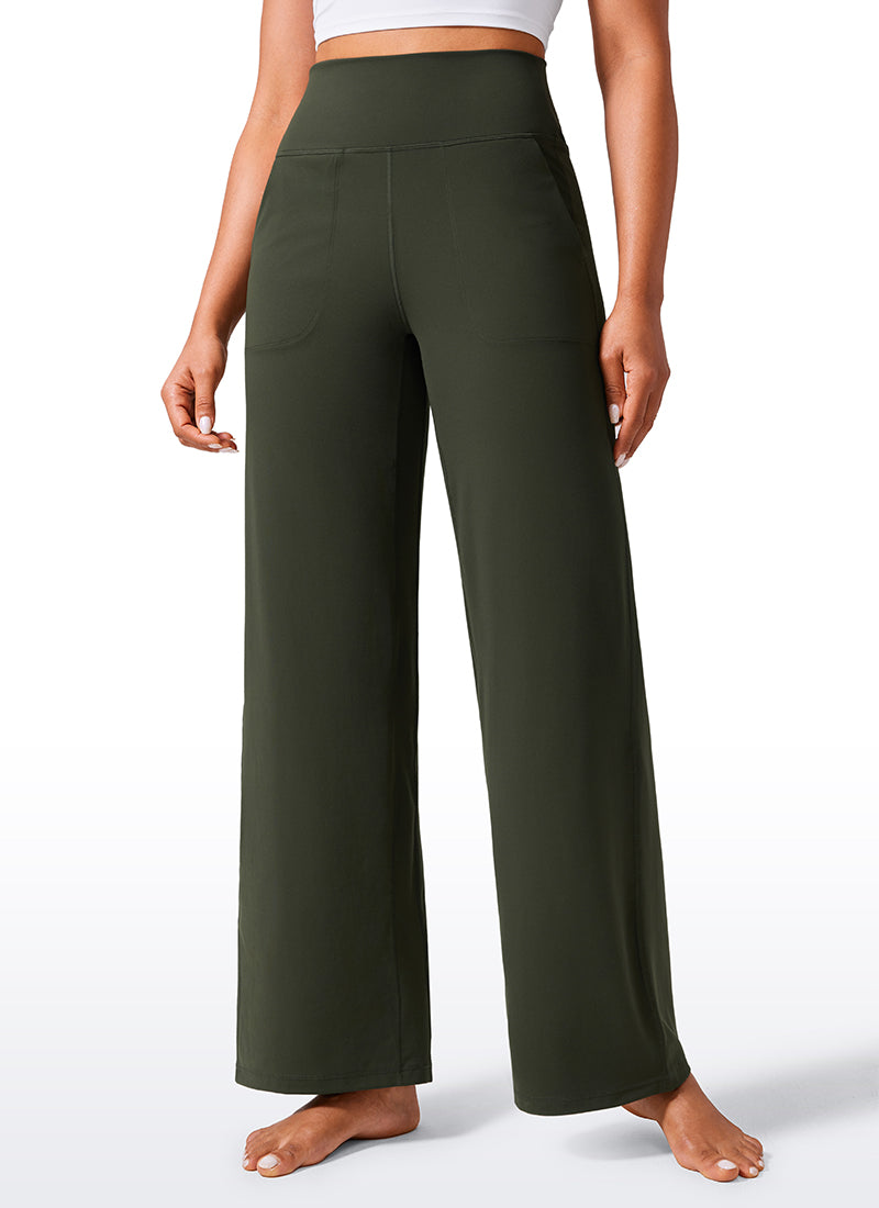 Butterlift High Waisted Wide Leg Pants with Pockets 31