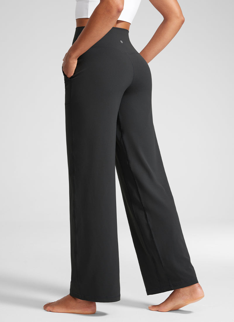 Butterlift High Waisted Wide Leg Pants with Pockets 31