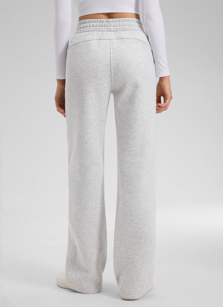 CRZ YOGA Women's Cotton Fleece Lined Casual Straight Leg Pant 32'' Ink Blue