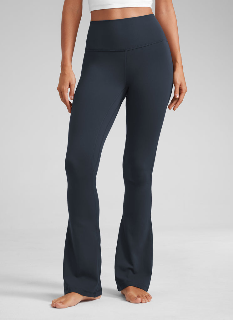 CRZ YOGA Women  Butterluxe High Waist Pockets Mini Flared Leggings 32" True Navy