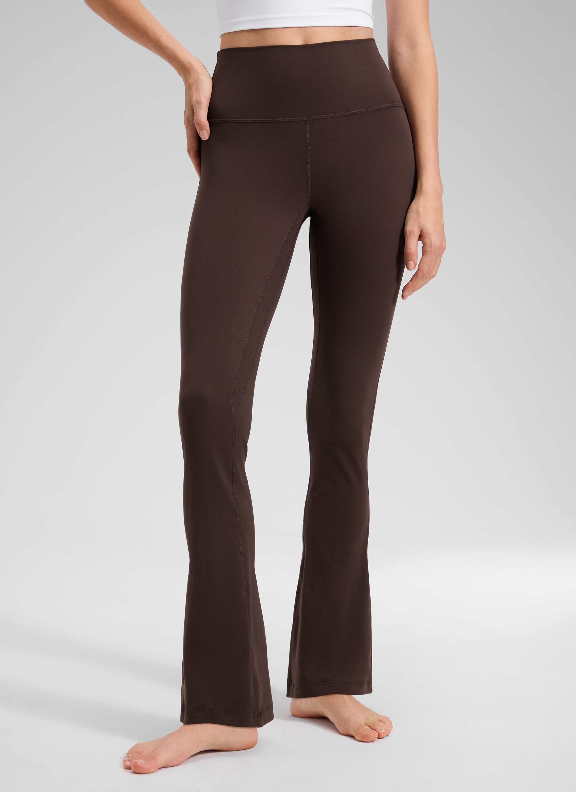 CRZ YOGA Women  Butterluxe High Waist Pockets Mini Flared Leggings 30