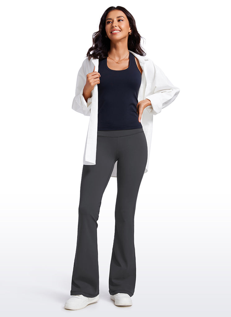 CRZ YOGA Womens Butterluxe Low Rise Flare Leggings 32" Twilight Blue