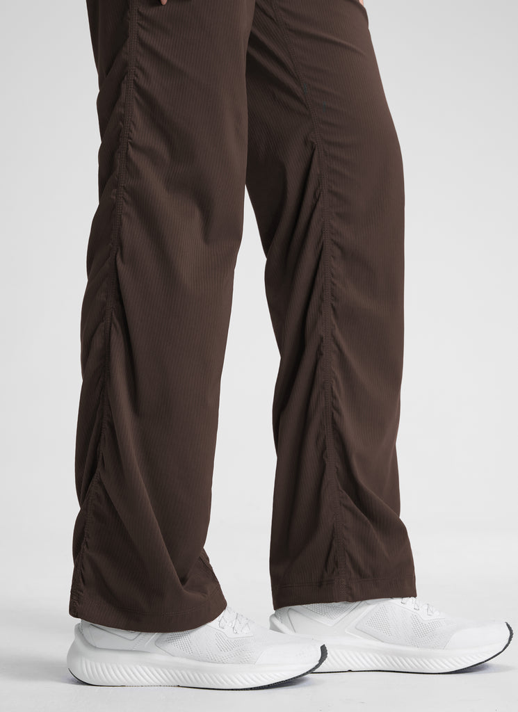 CRZ YOGA Lightweight Workout Pants for Women Straight Leg 30" Hot Fudge Brown