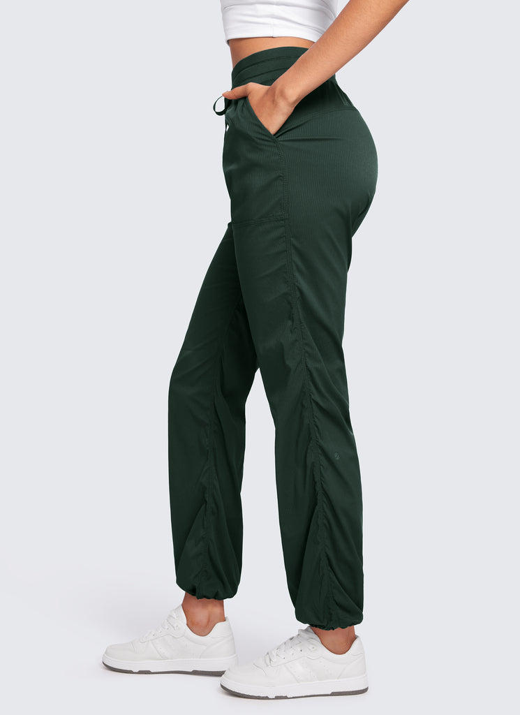 CRZ YOGA Lightweight Workout Pants for Women Straight Leg 30" Olive Green