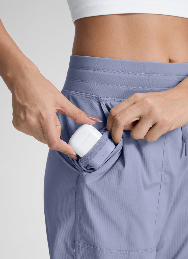 CRZ YOGA Lightweight Workout Pants for Women Straight Leg 30" Adobe Blue