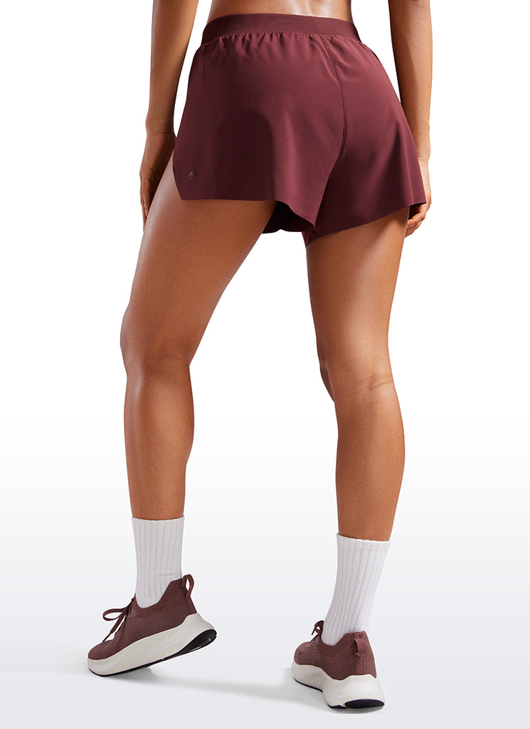 CRZ YOGA Women's Running Feathery-Fit Soft Spilt Short Quick Dry Lined Black