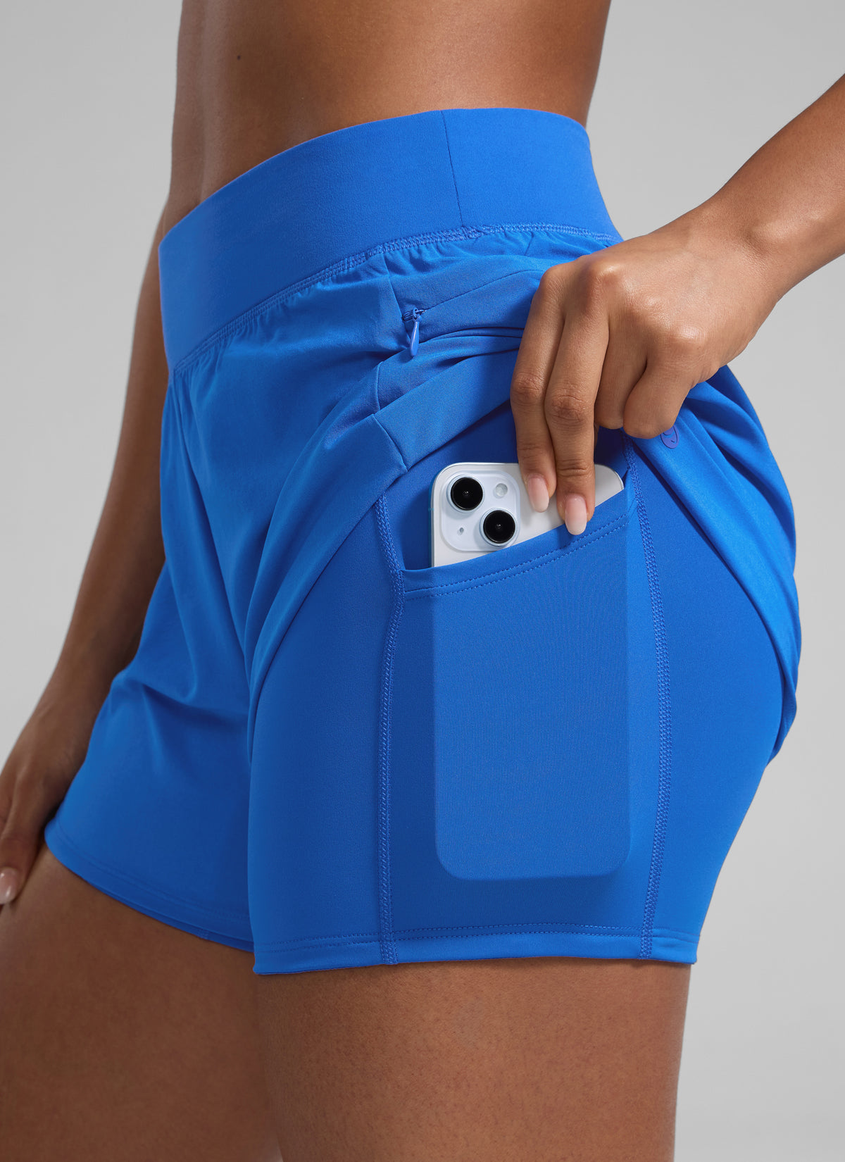 CRZ YOGA Women's Running High Waisted 2 in 1 Shorts with Pockets 3
