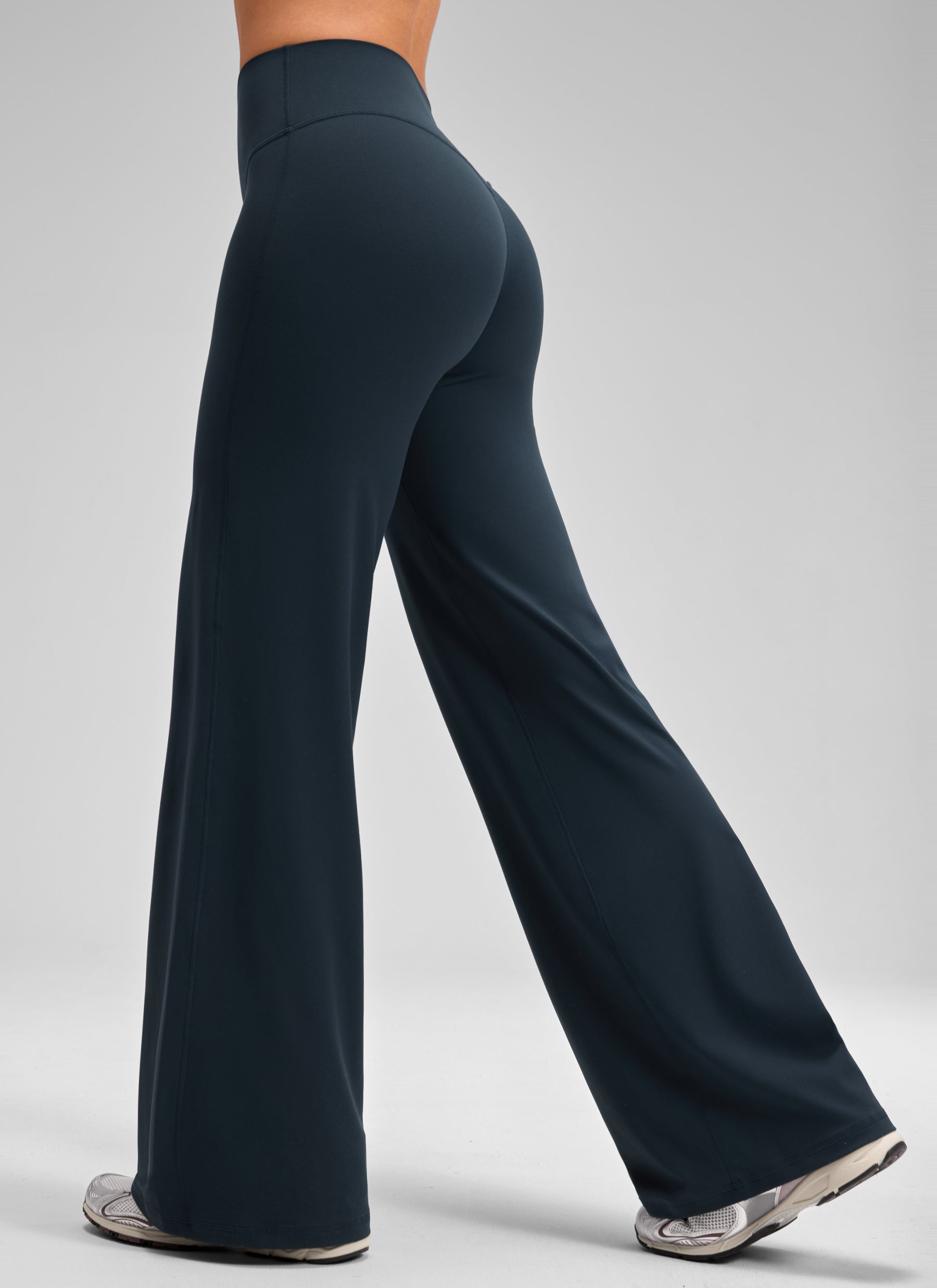 CRZ YOGA Women's Softretch Workout No Front Seam Wide Leg Pant 30