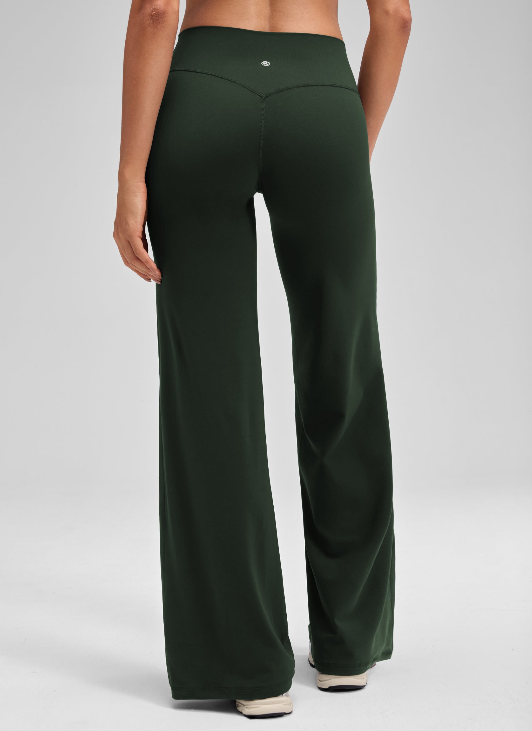 CRZ YOGA Women's Softretch Workout No Front Seam Wide Leg Pant 30