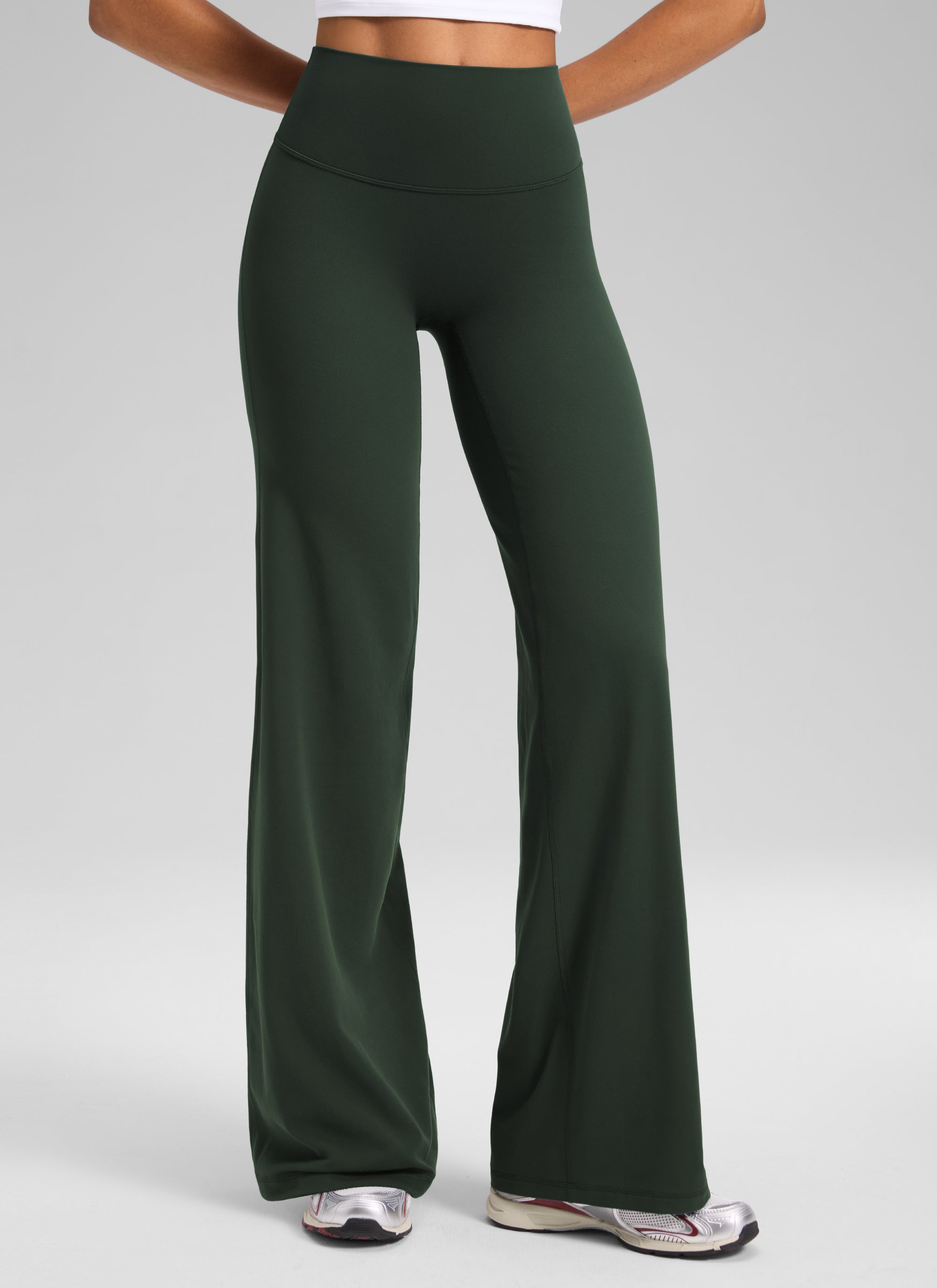 CRZ YOGA Women's Softretch Workout No Front Seam Wide Leg Pant 30