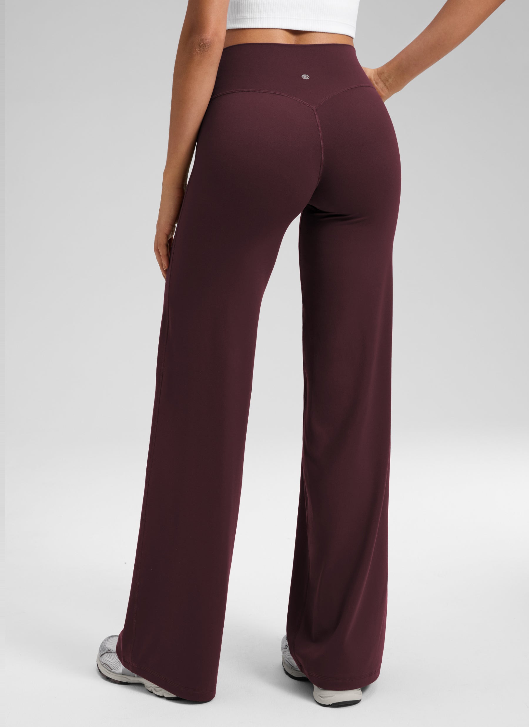 CRZ YOGA Women's Softretch Workout No Front Seam Wide Leg Pant 32