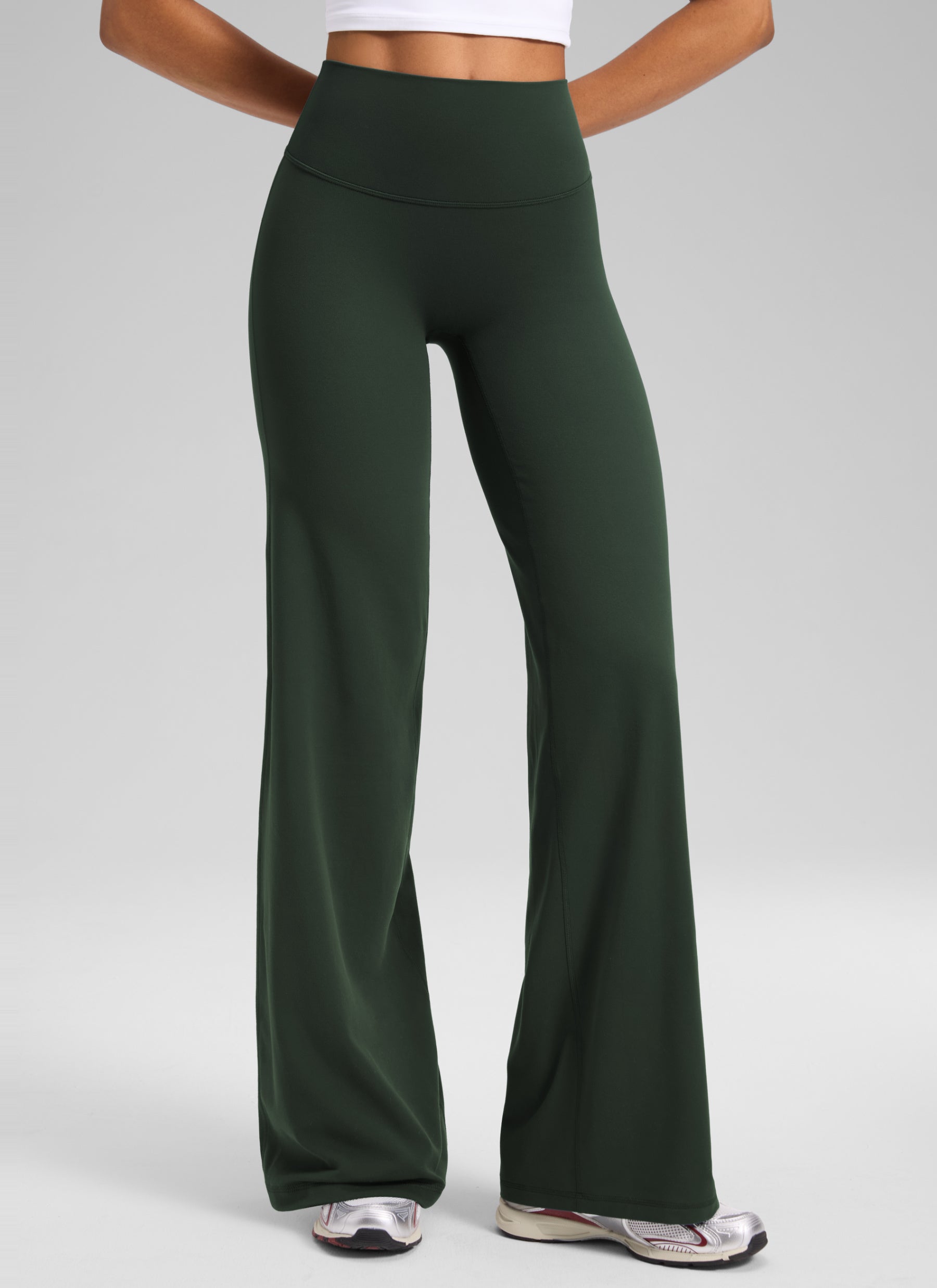 CRZ YOGA Women's Softretch Workout No Front Seam Wide Leg Pant 32