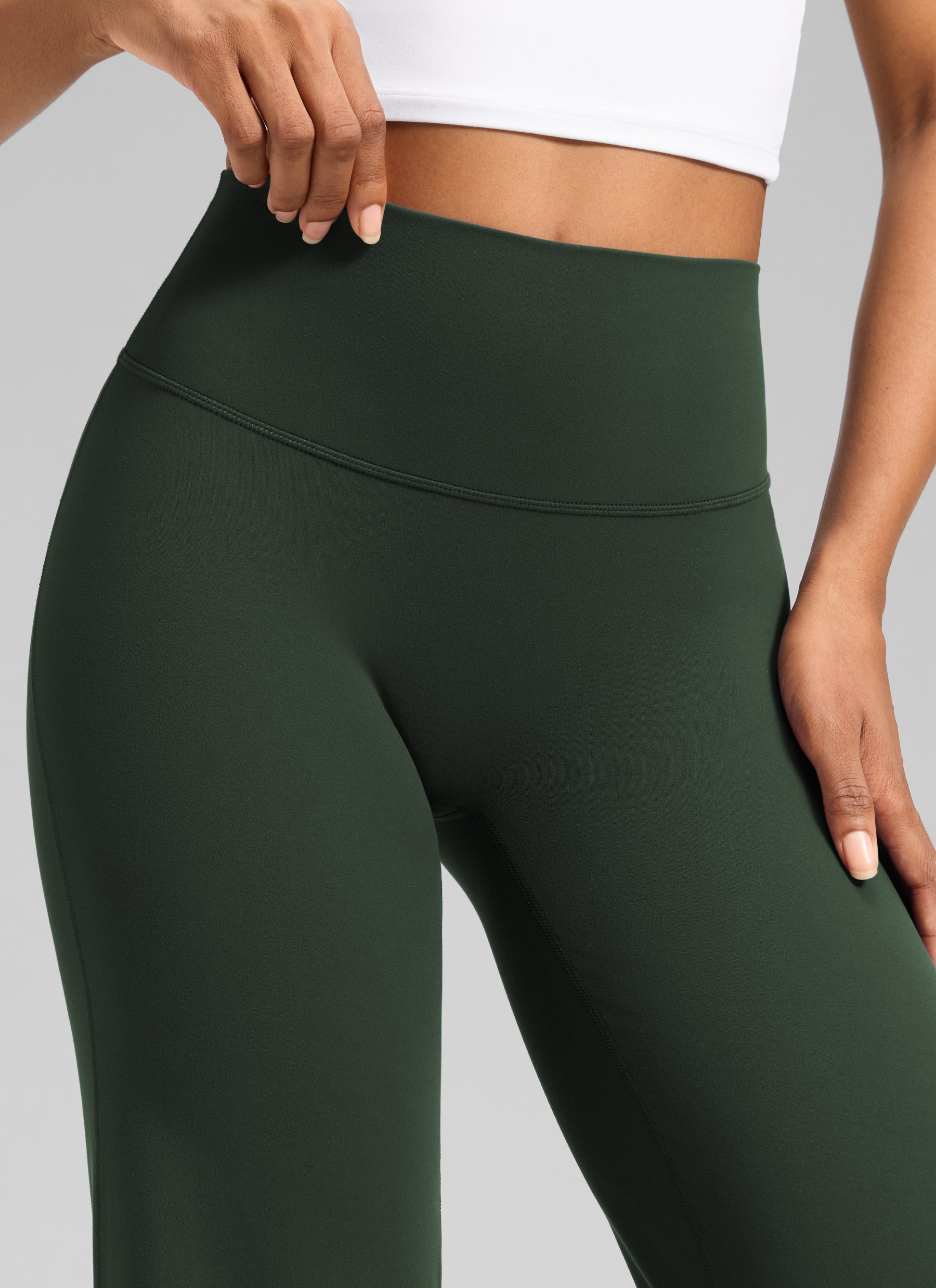 CRZ YOGA Women's Softretch Workout No Front Seam Wide Leg Pant 30
