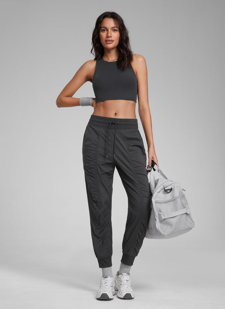 CRZ YOGA Women Lightweight Workout Joggers 26" with Pockets Ink Gray