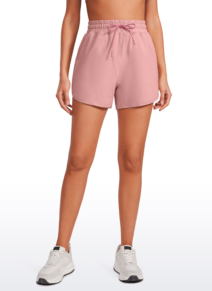 CRZ YOGA Womens Lounge French Terry Amenity Dolphin Sweat Shorts 3.5'' Anthracite